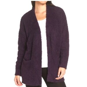 Barefoot Dreams CozyChic SoCal Oversized Cardigan - Size S/M, Amethyst Purple